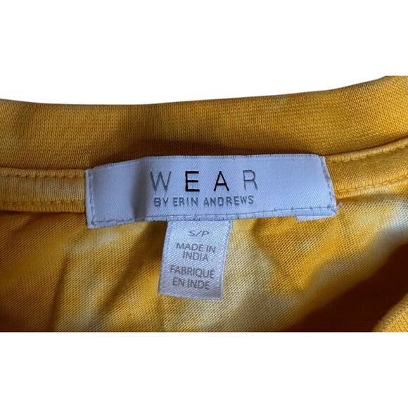 Womens Pittsburgh Steelers WEAR by Erin Andrews Yellow White Tie-Dye T-Shirt S - Picture 8 of 10